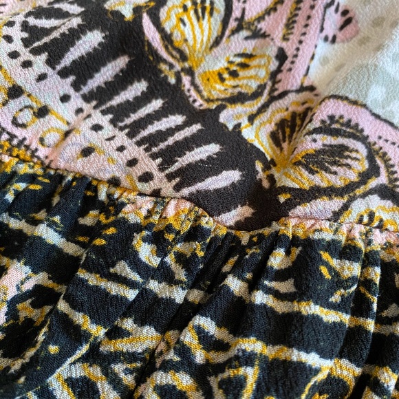 Free People Steal the Sun Pale Pink Print Boho Top or Dress XS - Picture 12 of 12